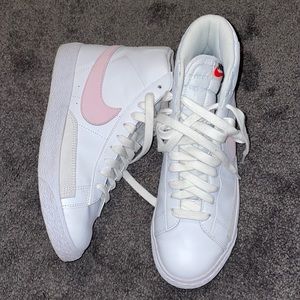 Pink high top Nike Blazers